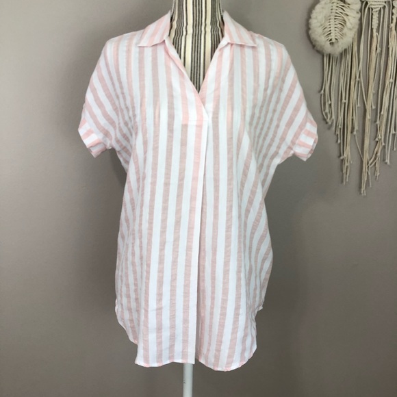 Jane and Delancey Tops - NWT Jane & Delancey pink and white striped Small